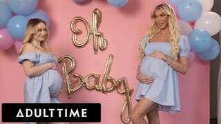 Bombázó terhes barinők hármasban: Rylee Blake és Aubrey Kate kettyintenek egy hűtlen férjjel!