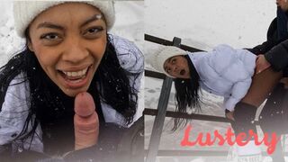 Sofi Vega havas döngölés a hóban – forró latin amerikai sex