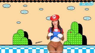 Sisi Rose nagyméretű popsikás cosplayje super mario makerben vagina squirt órással