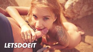 Angel Piaff szöszi csábítója zsíros pélót szopogatóan a tengerparton